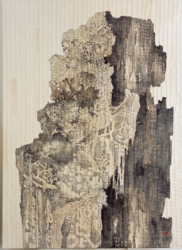 物-태엽산수한지에 먹,채색 2009 세로 140 × 가로 100 cm