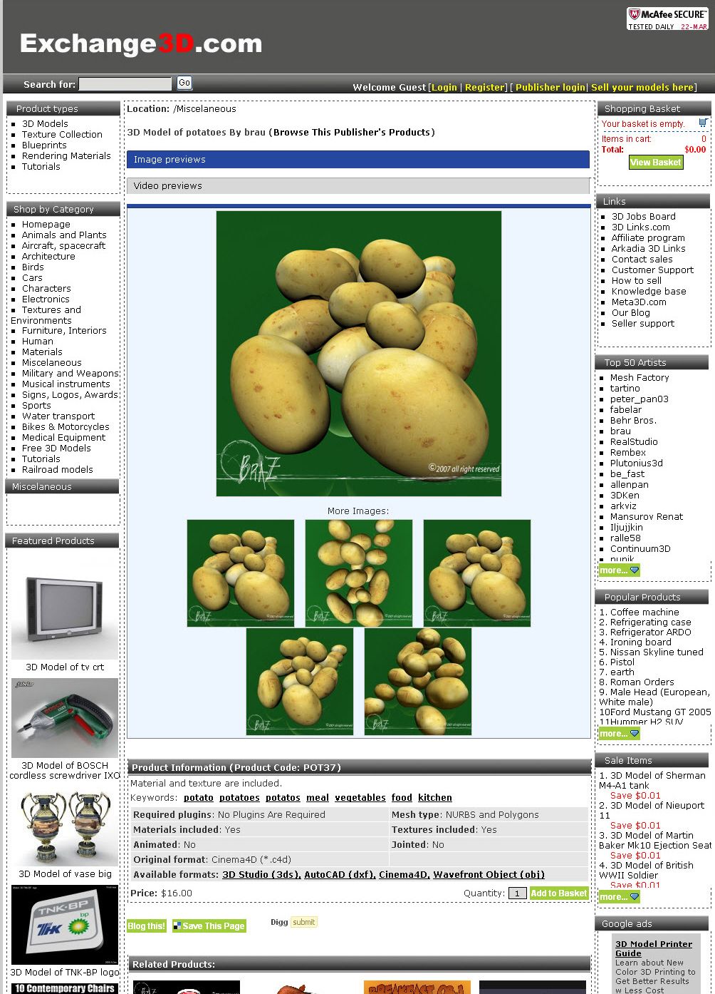 Potatoes   2009