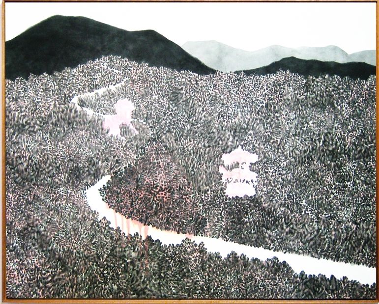산수유람09-100-2  130×162cm  화선지에 수묵채색  2009
