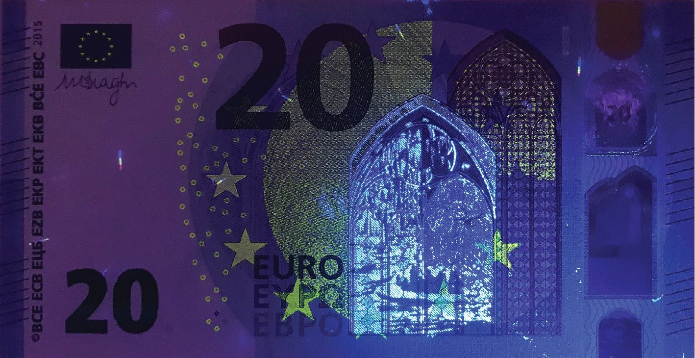 BANK OF THE FUTURE LIMITED, transparent UV-active ink, stamps, banknotes, 2019