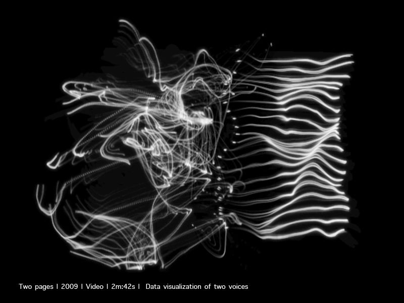 두쪽 2009  Video  2m42s Data visulaization of two voices