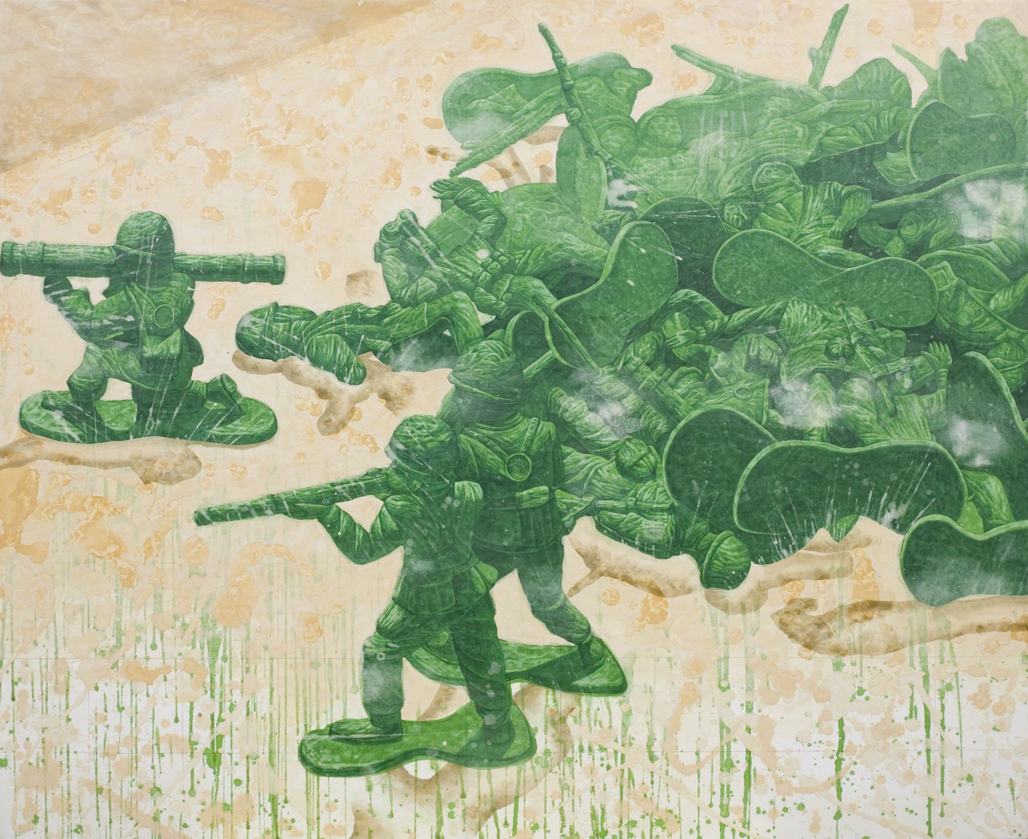 Green Hill, 2008, Oriental color & acrylic on Korean paper, 110x90cm 좌측