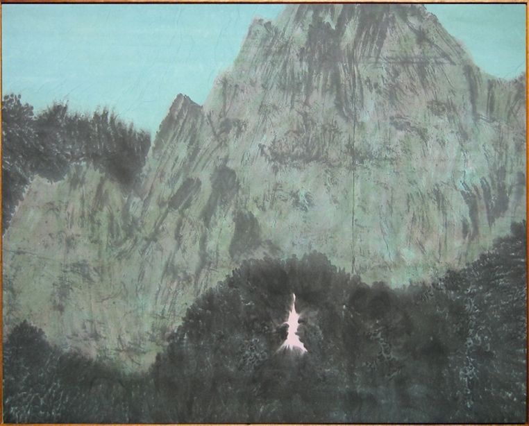산수유람09-100-1  130×162cm  한지에 수묵채색  2009